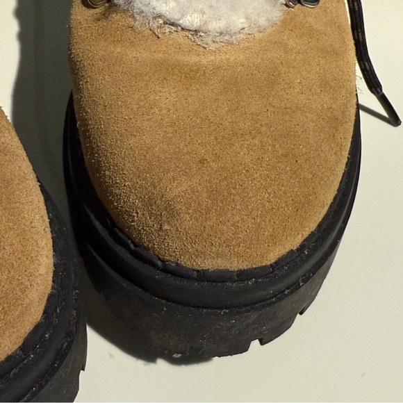 Marc Fisher LTD Lug Sole Brown Suede Boots - Picture 5 of 16